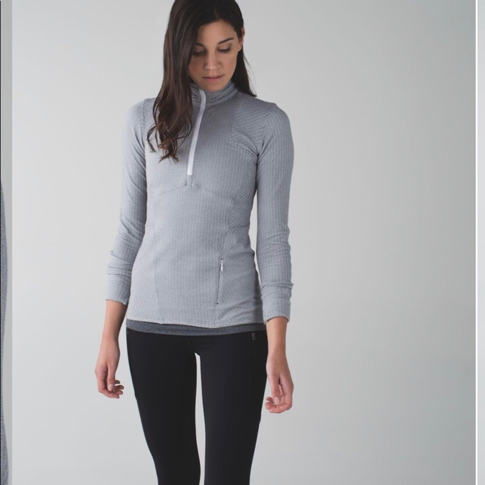 Heathered Herringbone 1/2 zip pullover